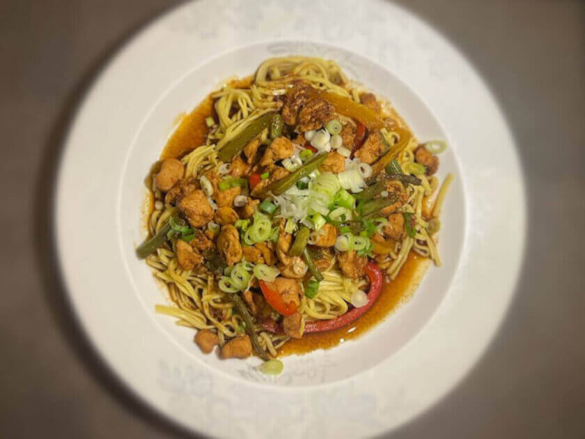 bulgogi chicken noodle stir fry recipe featured image