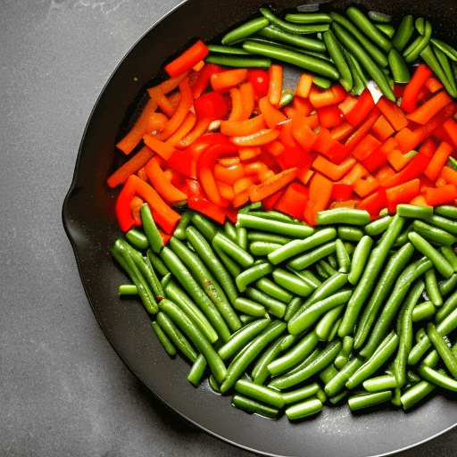 veggies in pan