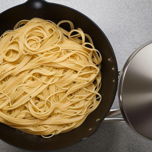 linquine pasta in pot from ham and butternut squash linguine recipe