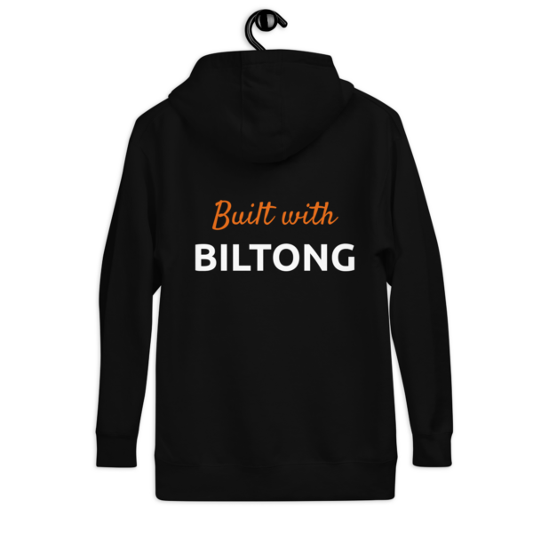 "Built with Biltong" Hoodie - Black - Image 2