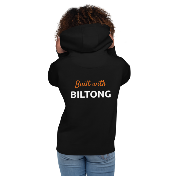 "Built with Biltong" Hoodie - Black - Image 4