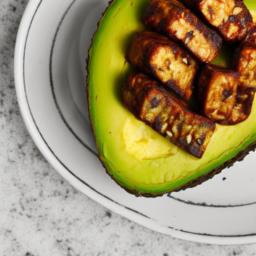 tempeh-topped avocado